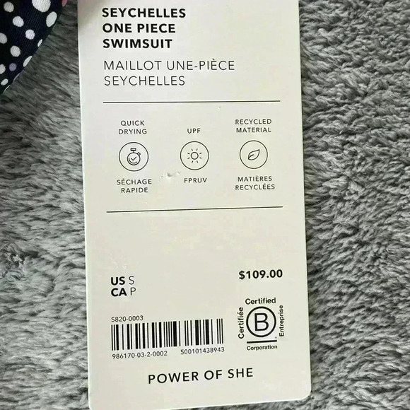 Athleta Seychelles One Piece Swimsuit Size Small NWT - Picture 3 of 5